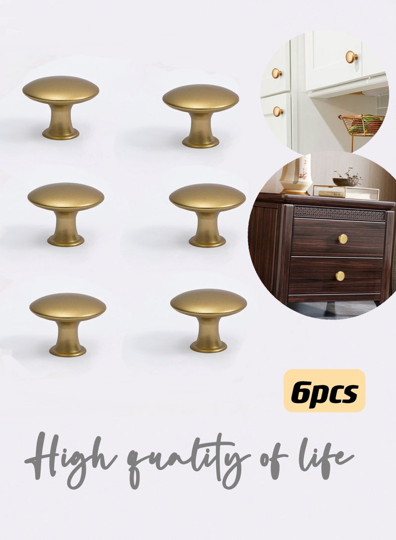 6 Pack Exquisite Design Round Antique Gold Dust Kitchen Cabinet Handles Cabinet Door Handles Drawer Handles Dresser Handles  - Image 1