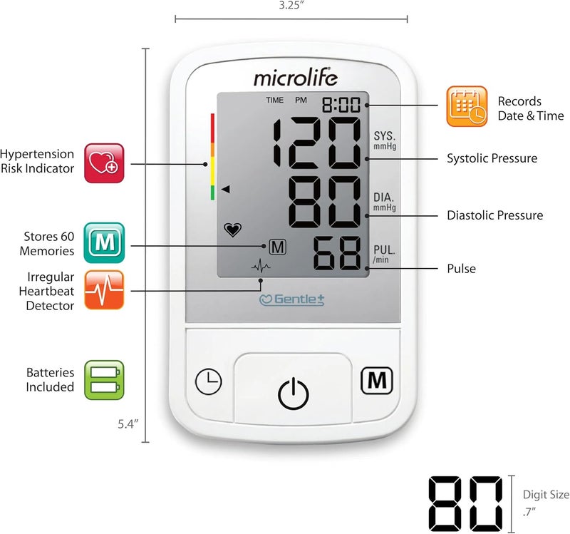 Microlife BPM2 Automatic Digital Upper Arm Blood Pressure Monitor WideRange Cuff Fits Most Medium  Large up to 165 in Stores 60 Results - Image 3