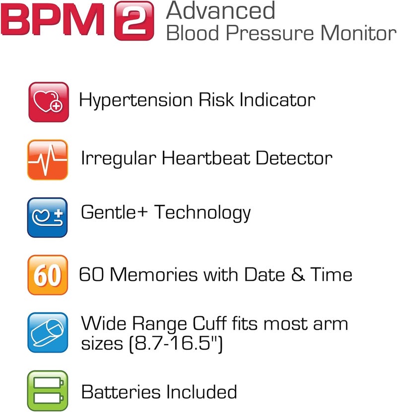 Microlife BPM2 Automatic Digital Upper Arm Blood Pressure Monitor WideRange Cuff Fits Most Medium  Large up to 165 in Stores 60 Results - Image 2
