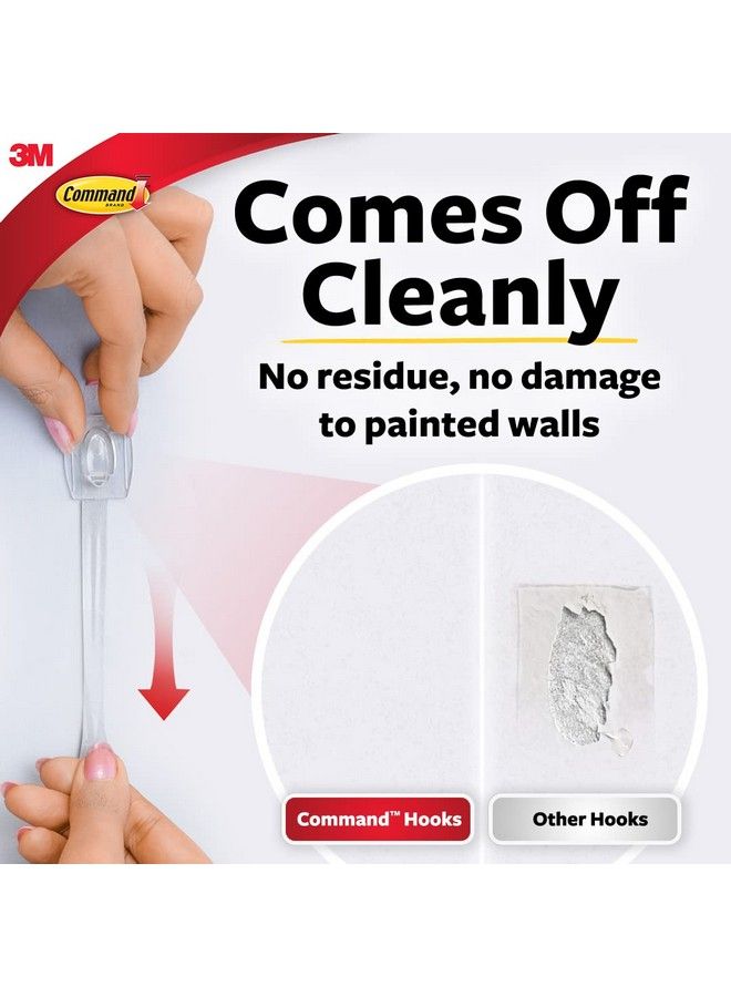 Command And Clear Mini Wall Hooks Up To 225Gms Holds Strongly Adhesive Hooks For Wall Reusable Multi Surface Damage Free Hooks For Hanging (Transparent 6Hooks 8 Strips) - Image 5
