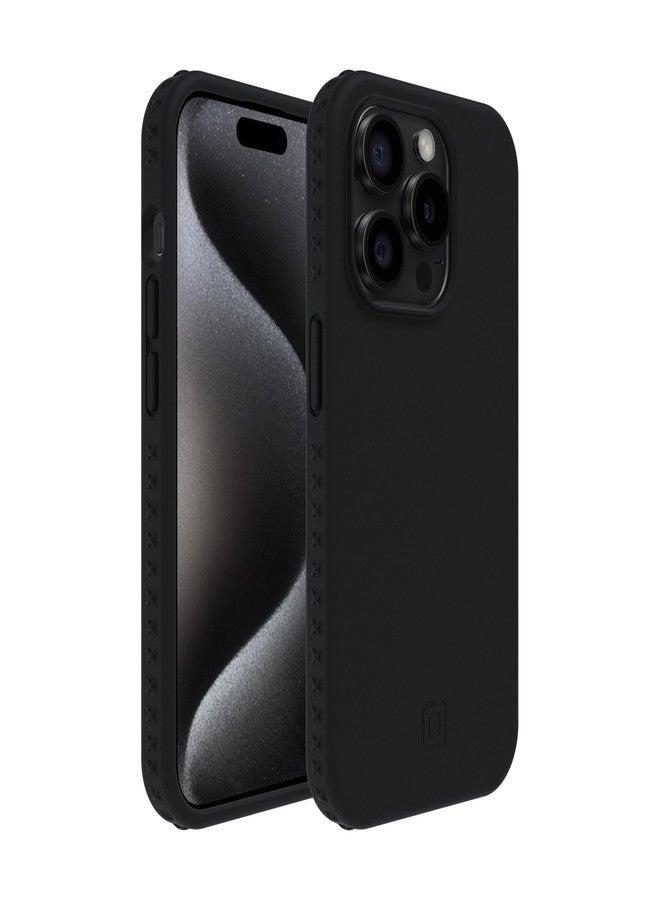 إنسيبيو جراب Incipio Grip لهاتف iPhone 15 Pro - جراب Apple iPhone مع حماية من السقوط من ارتفاع 14 قدمًا + مقابض X متعددة الاتجاهات لمنع الانزلاق - متوافق مع 5G + MagSafe (أسود) - Image 1