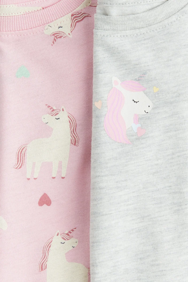 H&M 2-pack printed jersey tops