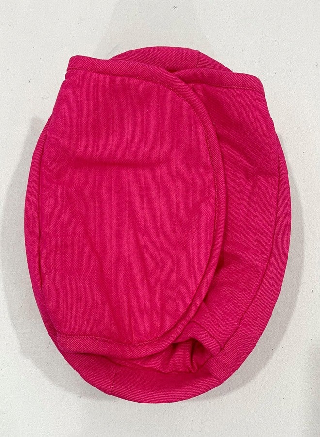 Swayam 100% Cotton Cloth Roti Casserole | Hot Chapati Box | Washable Bread Basket | 22 cm Round Roti Basket | Floral Design - Pink Fuchsia - Image 3