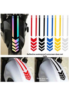 Strength Source Manufacturer Motorcycle Fender Car Stickers Reflective Arrow Line Warning Stickers Electric Car-Color:IP1886 Arrow Line Reflective Red 34cm-Size:Default Item