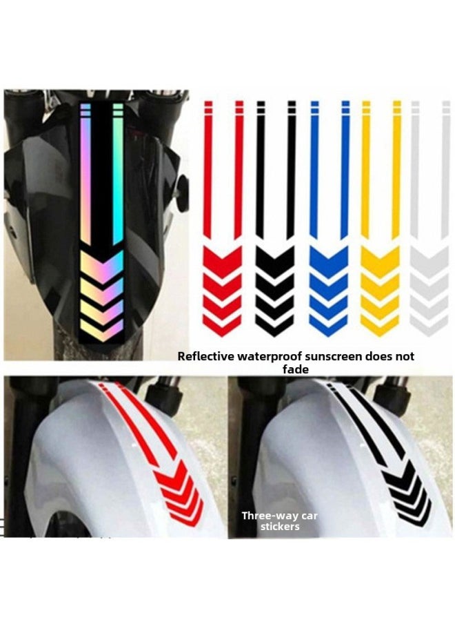 Generic - Strength Source Manufacturer Motorcycle Fender Car Stickers Reflective Arrow Line Warning Stickers Electric Car-Color:IP1886 Arrow Line Reflective Red 34cm-Size:Default Item - Image 1