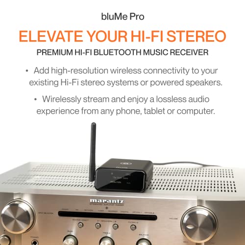Auris Blume Pro HiFi Bluetooth 5.3 Music Receiver Long Range Bluetooth Adapter with Audiophile DAC, LDAC, aptX HD, OLED Display & Optical Coaxial AUX Output for Home Stereo, AV Receiver or Amplifier - Image 2
