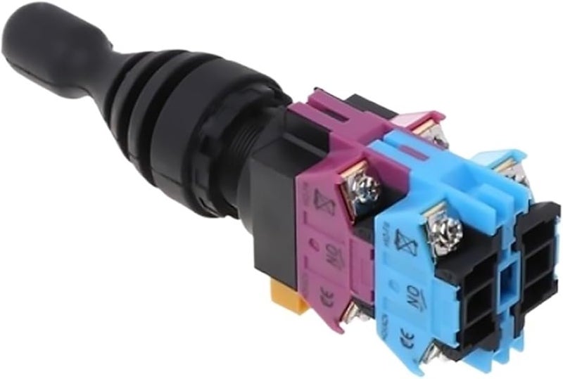 مفتاح عصا التحكم ذاتي القفل رباعي الاتجاه لحظي 2 موضع أحادي 4 وضع مقبض هزاز 22 مم - Image 1