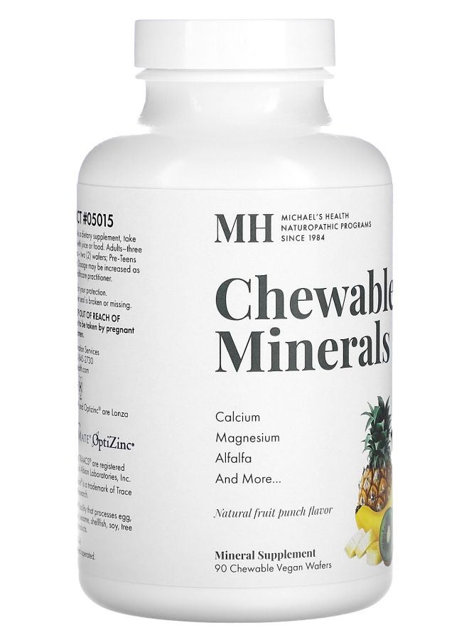 Michael's Naturopathic Chewable Minerals Natural Fruit Punch 90 Chewable Vegan Wafers - Image 2
