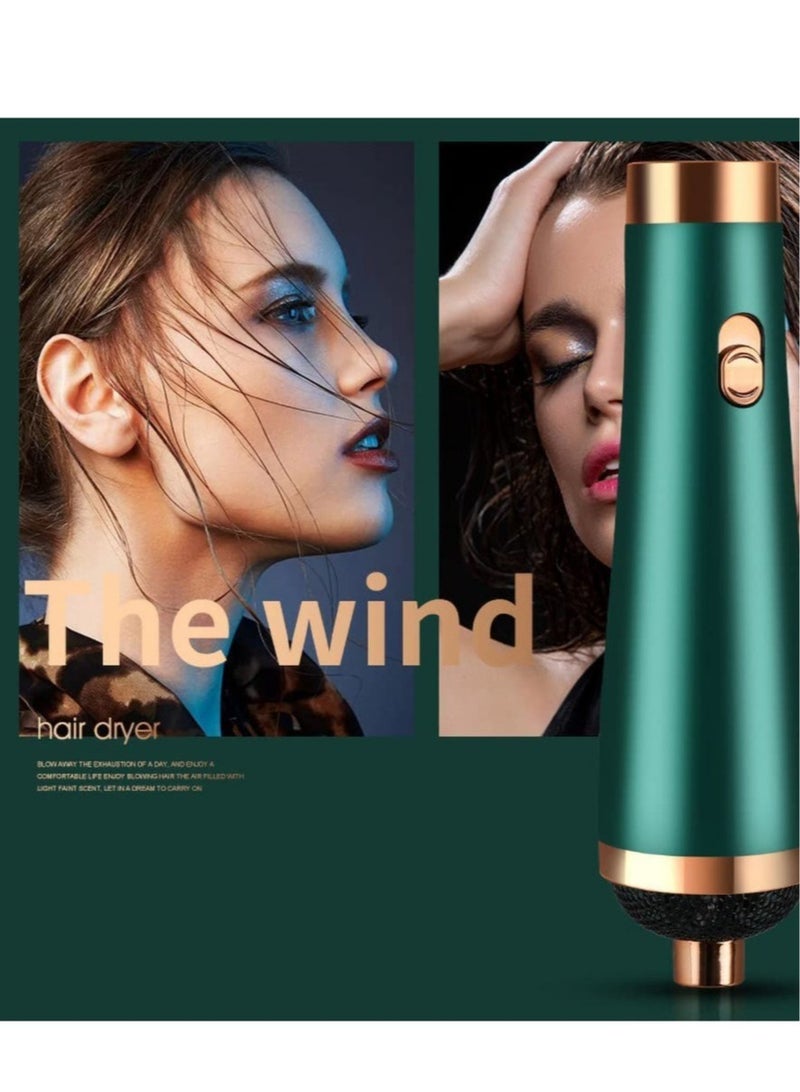 ELTRAZONE 3 in 1 Hair straightener brush for hair dryer brush electric Comb Curler Hairdryer Brush rotating Straightening brush (Green) - Image 4