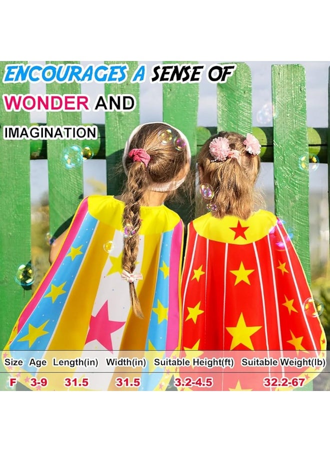 iROLEWIN iROLEWIN Superhero-Capes and Masks for Kids Bracelets Girls-Boys Super Hero Dress Up Costumes as Party-Toys Gifts  - Image 5