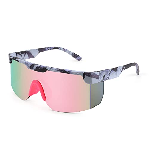Karsaer 80s 90s Retro Semi Rimless Sunglasses Cycling Riding Glasses Sports Sunglasses for Men Women B5106 - Image 1
