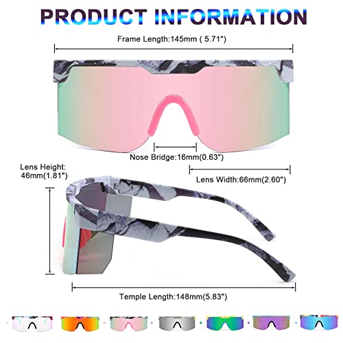 Karsaer 80s 90s Retro Semi Rimless Sunglasses Cycling Riding Glasses Sports Sunglasses for Men Women B5106 - Image 3