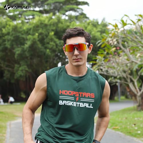 Karsaer 80s 90s Retro Semi Rimless Sunglasses Cycling Riding Glasses Sports Sunglasses for Men Women B5106 - Image 5