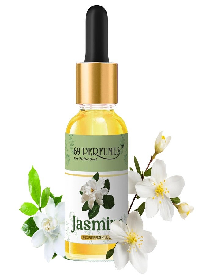 69 PERFUMES زيت الياسمين العطري من 69 بيرفيومز - زيت النعناع النقي العلاجي للشعر والبشرة والتبخير والناشر والعلاج العطري - 30 مل - Image 1