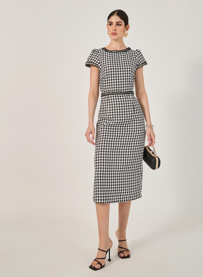 Styli Gingham Pencil Dress  - Image 1