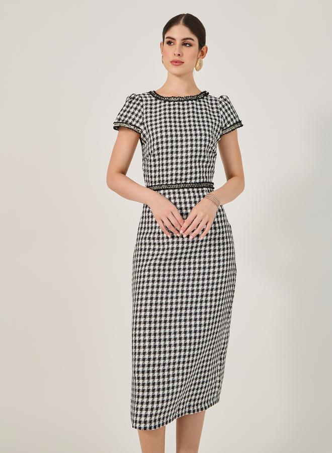 Styli Gingham Pencil Dress  - Image 3