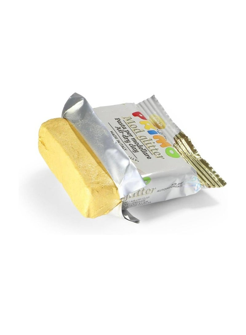 بريمو عبوة طين بريمو الجاف بالهواء،صلصال أصفرلماع، ٢٥٠ غرام، نشاط خالٍ من الشاشات للأطفال، ينمي المهارات الحركية الدقيقة، ويعزز النمو الحسي، يجف ليصبح صلبًا، طين تشكيل، غير سام، للاستخدام في المنزل أو الفصل الدراسي - Image 2