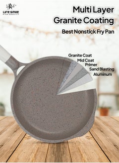 24cm (1.6 Liter)  Frying Pan With Lid - 5 Layer Granite Coating Fry Pan | Multiple Hob Compatibility | Heat-Resistant Handle Hanging Loop | Induction bottom - pzsku/ZE913382D90AD8927A8A8Z/45/_/1729412854/8dfb6f4c-d704-4258-a372-a2ef123ec8ee