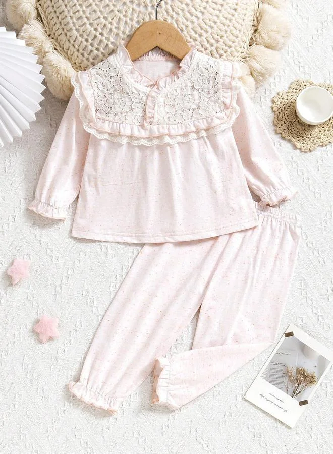 Take Two Girls Light Pink Cotton Top and Pyjama Set