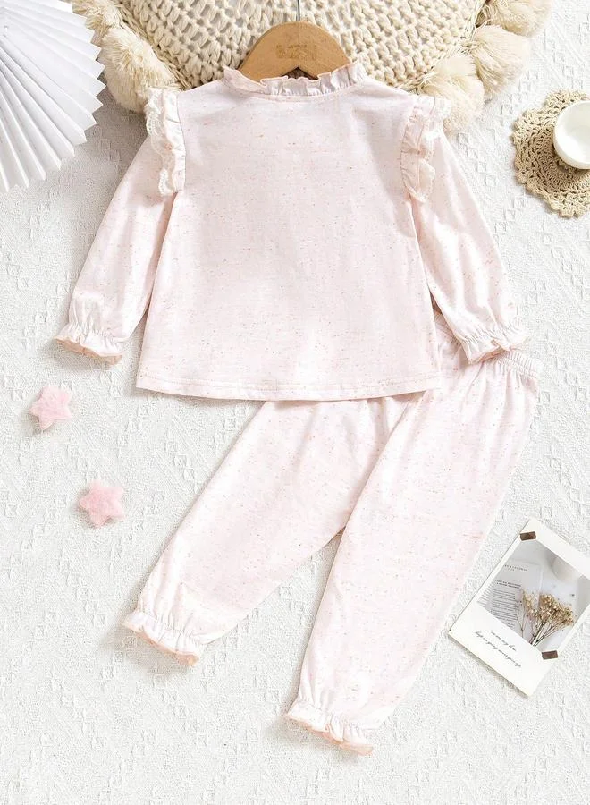 Take Two Girls Light Pink Cotton Top and Pyjama Set