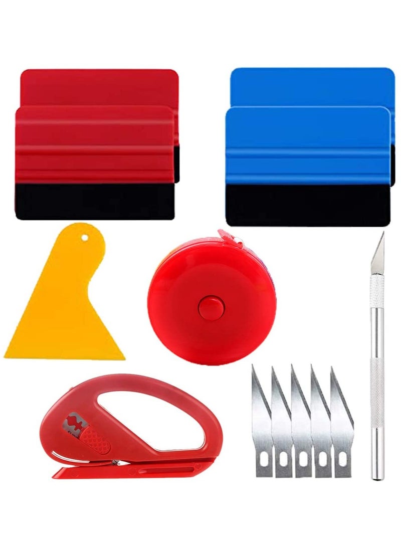 Car Vinyl Wrap Tool Kit, 13-Piece Squeegee and Hard Scraper Set for Wallpaper Smoothing and Installation - Image 1