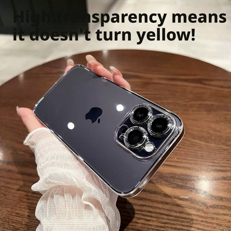 Hongjin Tempered Glass Phone Case for iPhone 14-17 Series, Anti-Yellow, Shockproof - Image 3