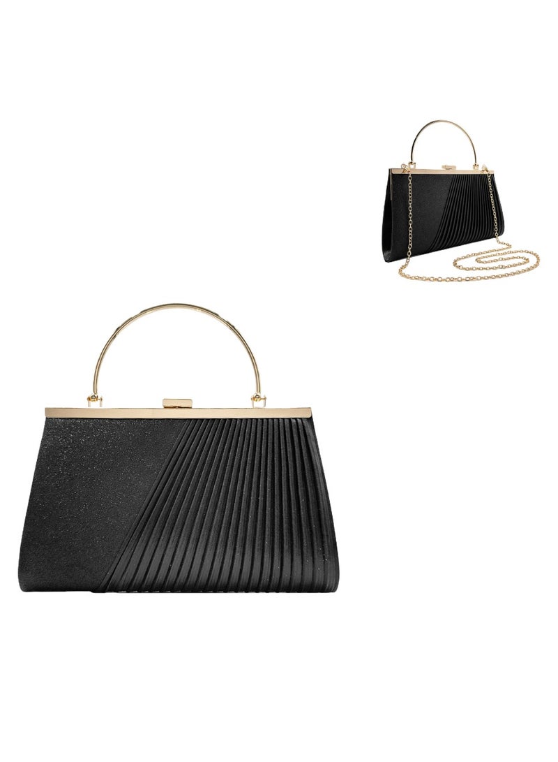 يمكن ارتداء خليط فاخر خفيف على كتف واحد مع حقيبة يد لامعة ، مما يجعلها خيارًا متعدد الاستخدامات للنساء في حفلات الزفاف والكرات. - Image 1