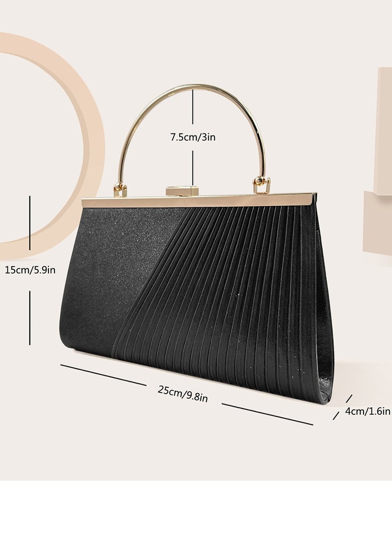 يمكن ارتداء خليط فاخر خفيف على كتف واحد مع حقيبة يد لامعة ، مما يجعلها خيارًا متعدد الاستخدامات للنساء في حفلات الزفاف والكرات. - Image 2