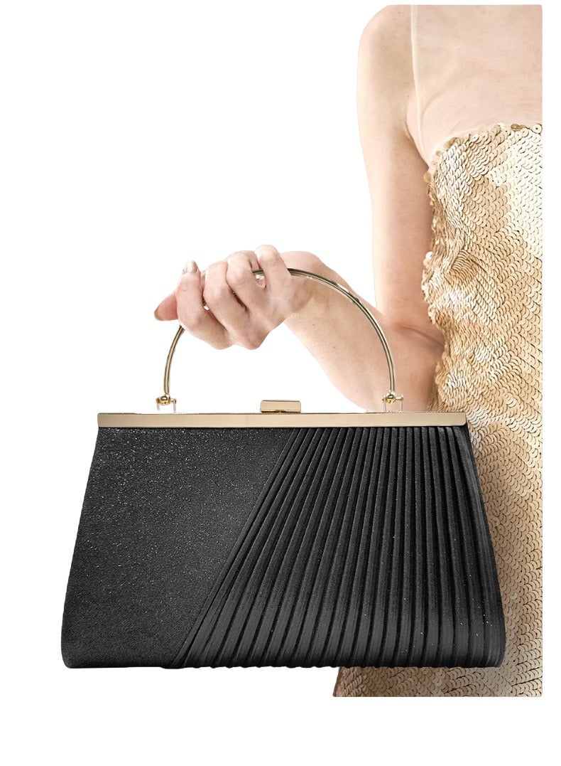 يمكن ارتداء خليط فاخر خفيف على كتف واحد مع حقيبة يد لامعة ، مما يجعلها خيارًا متعدد الاستخدامات للنساء في حفلات الزفاف والكرات. - Image 4