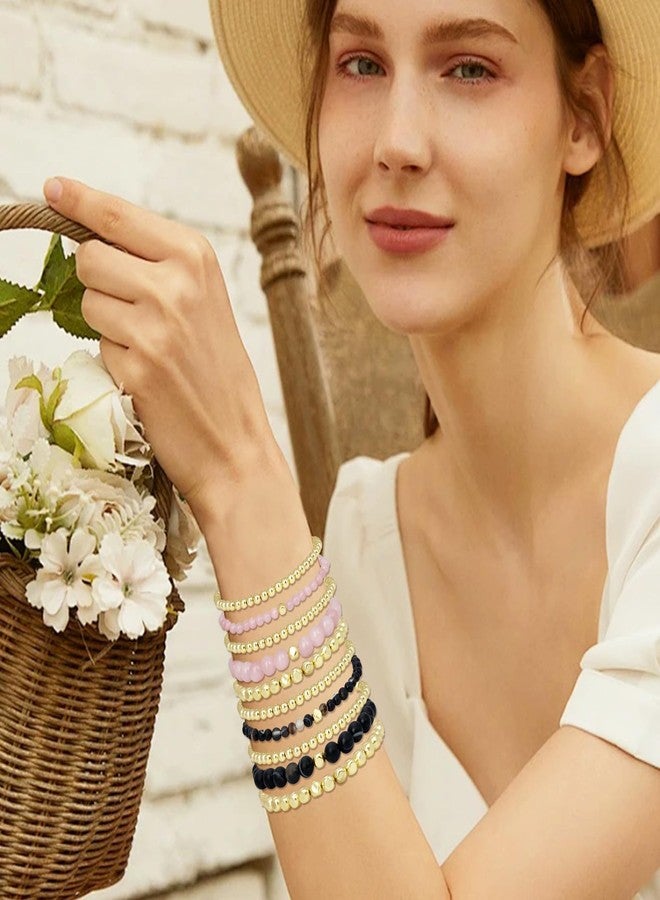 مجموعة أساور هيشي سيرفر (6-10 قطع) - أساور مطاطية ملونة مزينة بالخرز - أساور طينية قابلة للتكديس - هدايا حفلات بوهيمية - مناسبة لأسلوب Y2K - مستوحاة من موضة الأطفال - مناسبة لفصل الصيف - مجوهرات نسائية - Image 3
