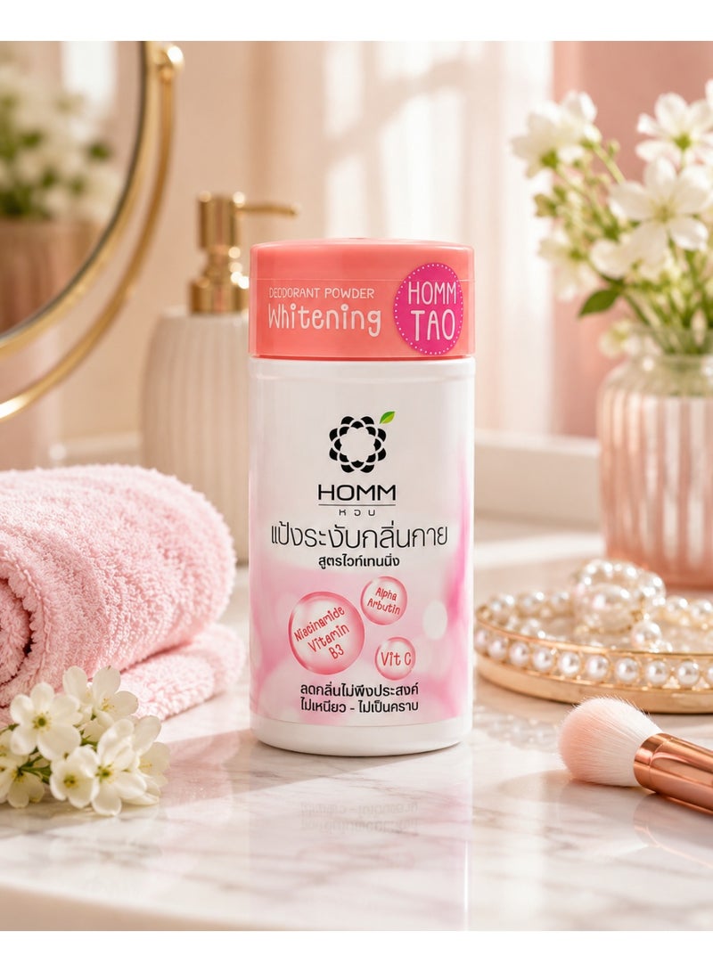 HOMM TAO Premium Deodorant Powder | Body Powder with Niacinamide, Vitamin C & Alpha Arbutin | 50g - Image 2