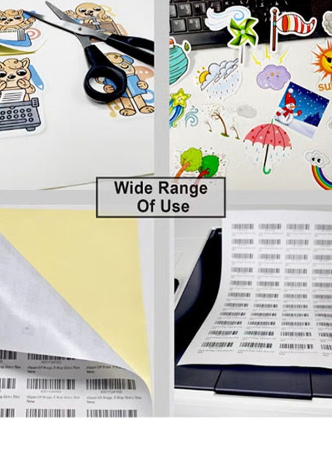 Premium A4 Glossy Sticker Paper (100 Sheets) - Waterproof & Durable Printable Stickers (Compatible with Inkjet & Laser Printers) - Image 4