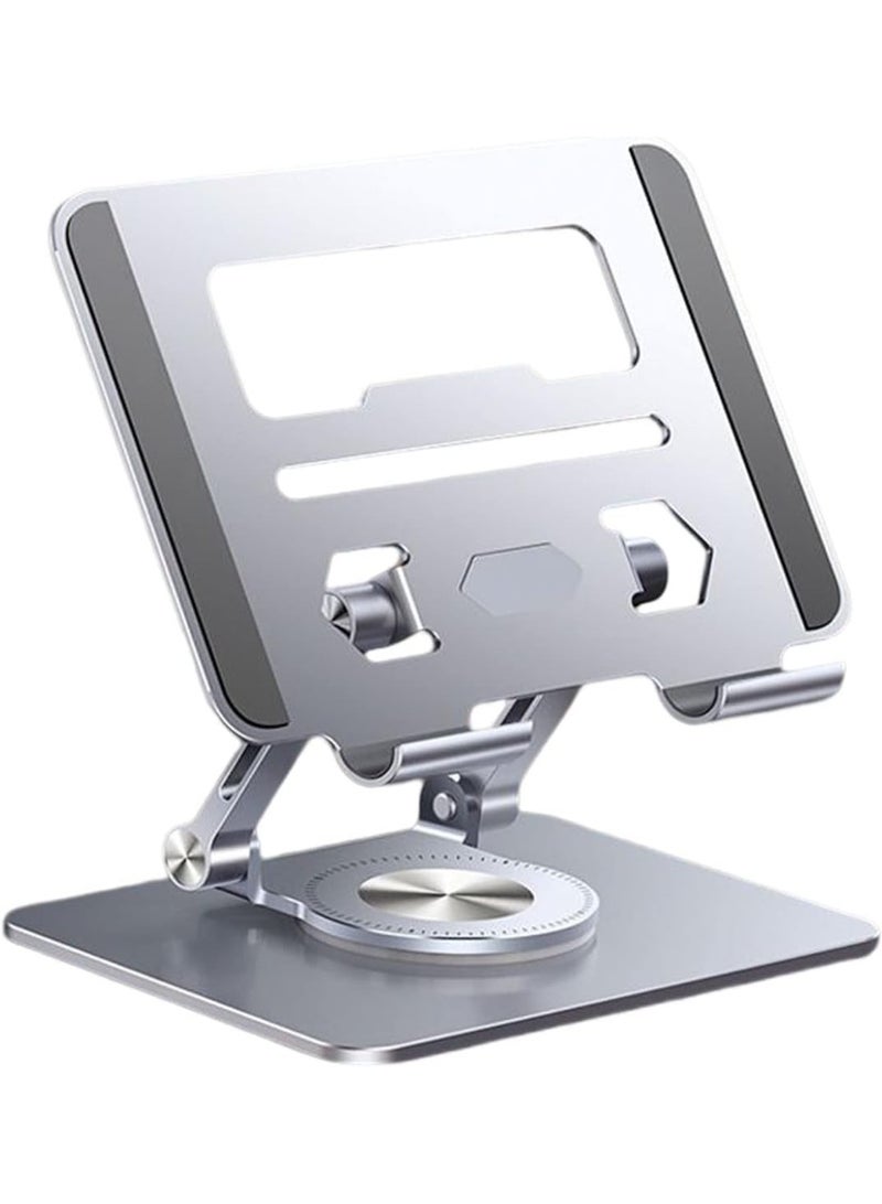 Aluminum Alloy Laptop Stand with 360° Rotating Base – Adjustable Laptop Riser for Home and Office - Image 1
