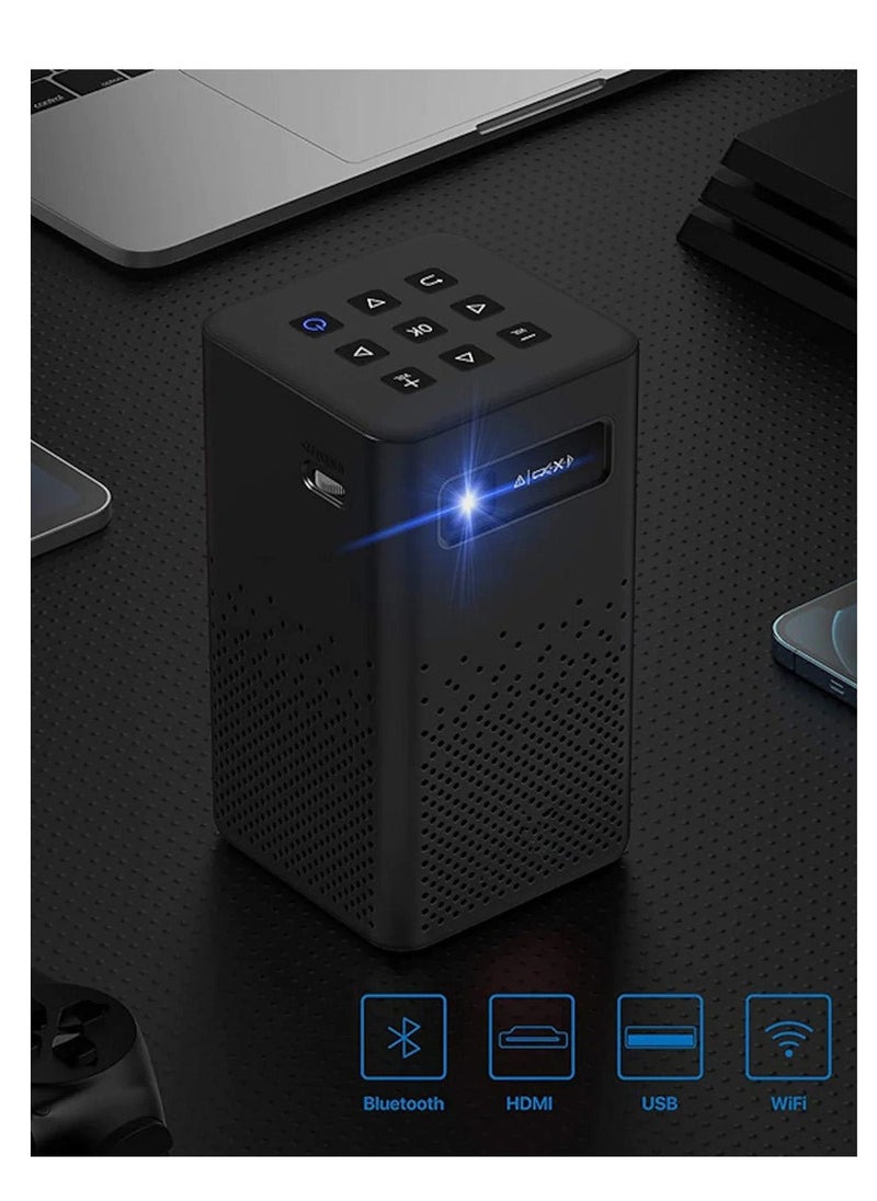 Crony C900 upright Projector with Bluetooth speaker Smart DLP Projector  Bluetooth 5.0 1080P Supported Wireless Mirroring Built-in Battery Mini Projector, Full HD 1080P Video Projector, Portable Outdoor Projector with Tripod, Kids Gift, Home Theater Movie Phone Projector Compatible  - Image 3