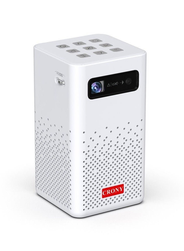 كروني جهاز عرض ذكي عمودي بتقنية DLP من كروني C900 مزود بمكبر صوت بلوتوث 5.0، وبطارية مدمجة، وحامل ثلاثي القوائم، ونظام أندرويد 9.0، وميزة Auto Keystone للترفيه المنزلي/الخارجي المحمول بدقة 1080 بكسل - Image 1