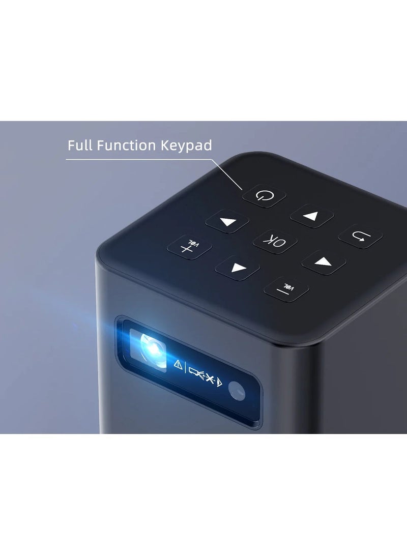 كروني جهاز عرض ذكي عمودي بتقنية DLP من كروني C900 مزود بمكبر صوت بلوتوث 5.0، وبطارية مدمجة، وحامل ثلاثي القوائم، ونظام أندرويد 9.0، وميزة Auto Keystone للترفيه المنزلي/الخارجي المحمول بدقة 1080 بكسل - Image 3