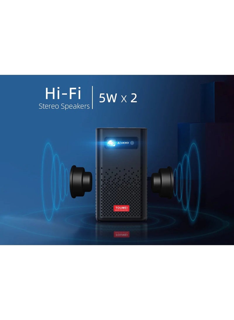 كروني جهاز عرض ذكي عمودي بتقنية DLP من كروني C900 مزود بمكبر صوت بلوتوث 5.0، وبطارية مدمجة، وحامل ثلاثي القوائم، ونظام أندرويد 9.0، وميزة Auto Keystone للترفيه المنزلي/الخارجي المحمول بدقة 1080 بكسل - Image 5