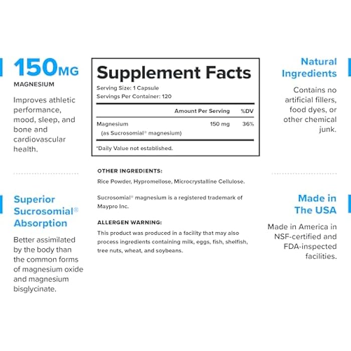 Legion Sucrosomial Magnesium Supplements - High Absorption Magnesium Supplement for Women & Men - Magnesium Mineral Supplements to Help Boost Athletic Performance & Overall Health - 120 Servings - Image 2