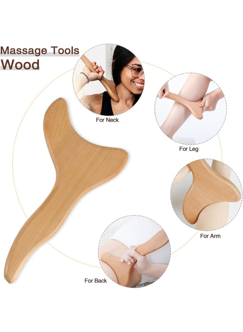 Wooden massage tool, handheld lymphatic drainage massager, wooden body sculpting tools for cellulite reduction, muscle tension relief, and body shaping. - Image 2