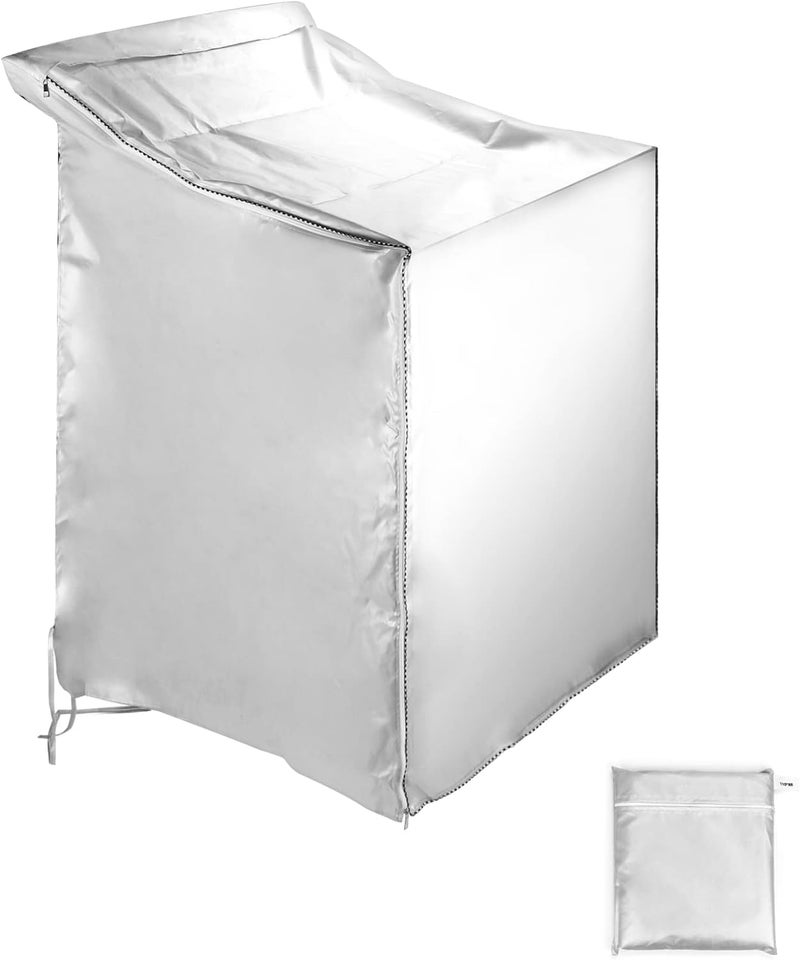 QWORK Washer and Dryer Covers, Heavy Duty Waterproof Washing Machine Cover for Most Top Load or Front Load Machine, Dustproof, All Weather Protection, 29" W x 28" D x 43" H - Image 1