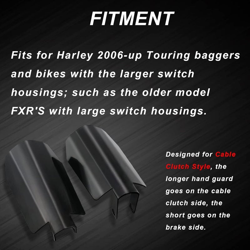 StarknightMT Motorcycle Handguards Black Coffin Cut Stainless Steel Hand Guards Compatible with 2006-2022 Touring Models Road Glide Street Glide Road - Image 4