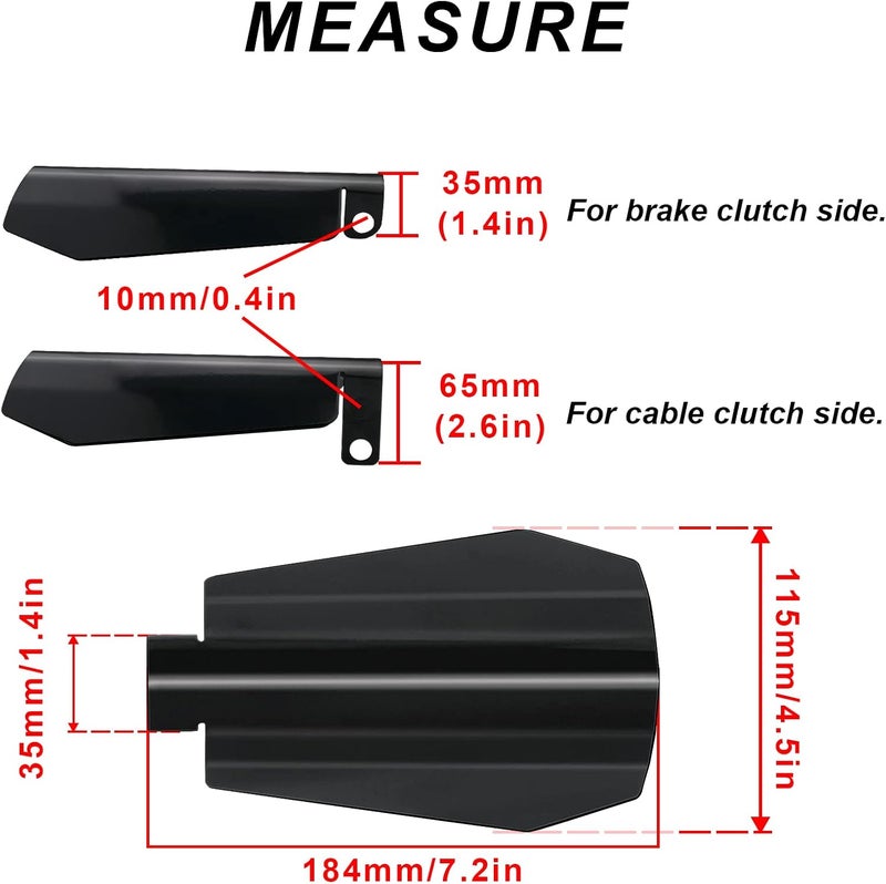 StarknightMT Motorcycle Handguards Black Coffin Cut Stainless Steel Hand Guards Compatible with 2006-2022 Touring Models Road Glide Street Glide Road - Image 2