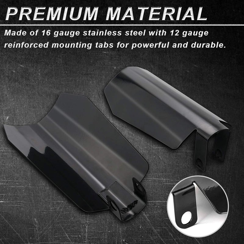 StarknightMT Motorcycle Handguards Black Coffin Cut Stainless Steel Hand Guards Compatible with 2006-2022 Touring Models Road Glide Street Glide Road - Image 5