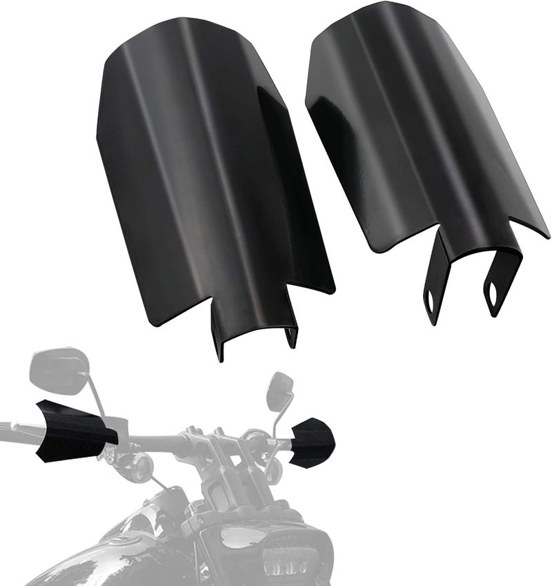 StarknightMT Motorcycle Handguards Black Coffin Cut Stainless Steel Hand Guards Compatible with 2006-2022 Touring Models Road Glide Street Glide Road - Image 1