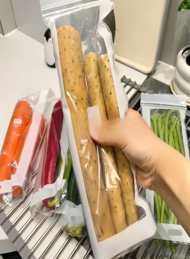 BlissCart مجموعة أكياس بليس كارت زيب لوك، 15 كيسًا شفافًا متينًا بسحاب للخضراوات والفواكه والوجبات الخفيفة | أكياس تجميد قابلة لإعادة الاستخدام ومحكمة الإغلاق ومقاومة للتسرب لتخزين الطعام في المطبخ والسفر والغداء. - Image 5