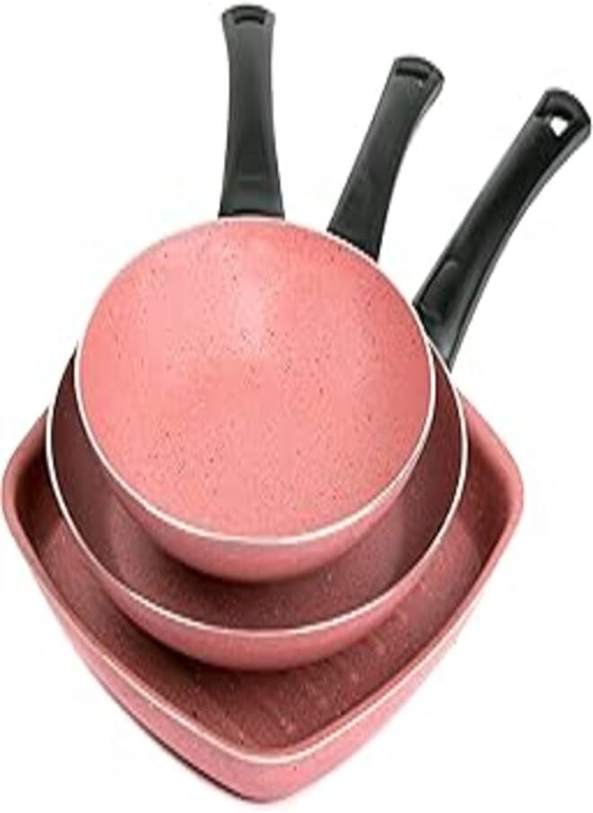 LAZORD Lazord Granite Grill Pans Set - 3 Piece - 27,20,22 - Cashmere 
