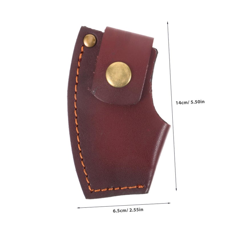 Leather Axe Head Cover Hatchet Sheath Portable Lightweight Protective For Outdoor Camping - Image 3