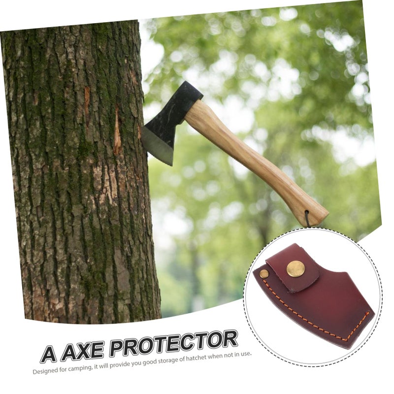 Leather Axe Head Cover Hatchet Sheath Portable Lightweight Protective For Outdoor Camping - Image 5
