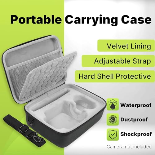 Yudylg Portable Carrying Case Compatible with XbotGo Chameleon Hard Shell Protective Camera Case PrecisionCut EVA HighDensity Oxford Fabric Dustproof Shockproof with Velvet Lining Strap - Image 3