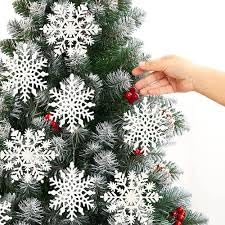 Brown Leaf Merry Christmas Glitter Small 2 Inches Snowflake Ornaments for Christmas Xmas Tree Decoration IndoorOutdoor Party Decoration Pack of 6 - Image 4